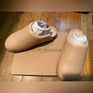 Kelsi Dagger Tan Mules